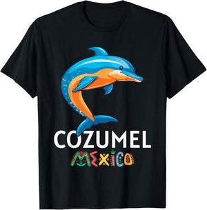 Cozumel Mexico Dolphin Souvenir / Cozumel T-Shirt - T-Shirt | Black