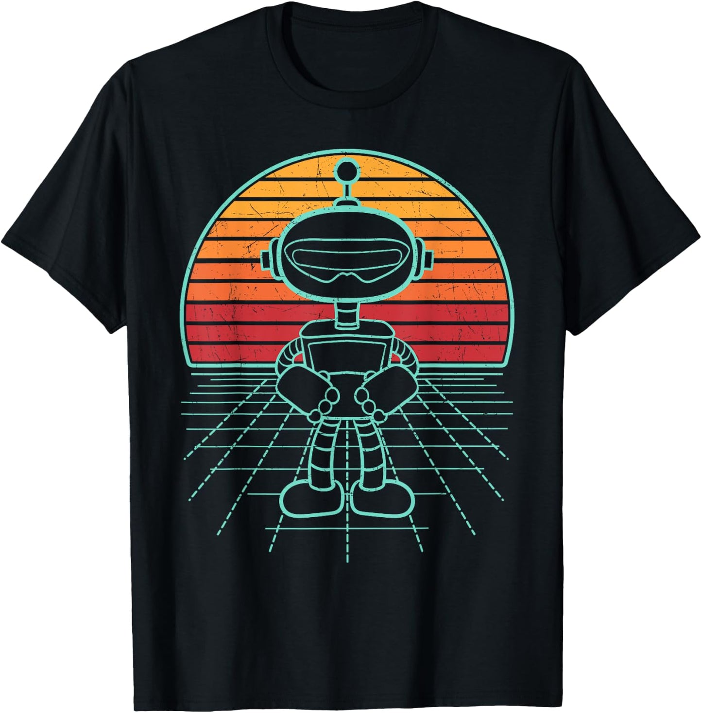 Robot Retro Robotics Lover Roboticist Engineering Science T-Shirt - T-Shirt | Black