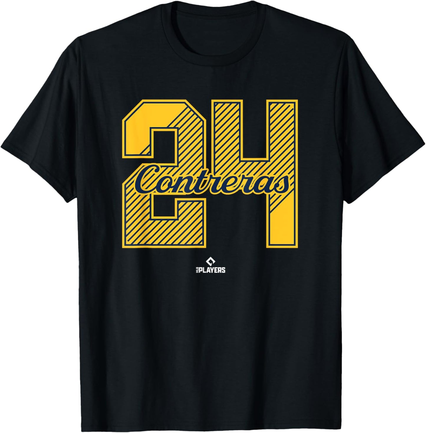 William Contreras 24 Milwaukee MLBPA T-Shirt - T-Shirt | Black