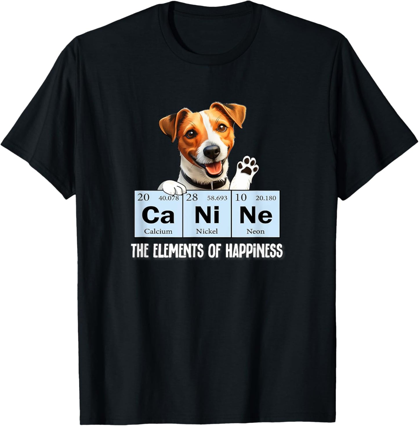 Elements of Happiness Canine JRT Dog Lover Jack Russell T-Shirt - T-Shirt | Black