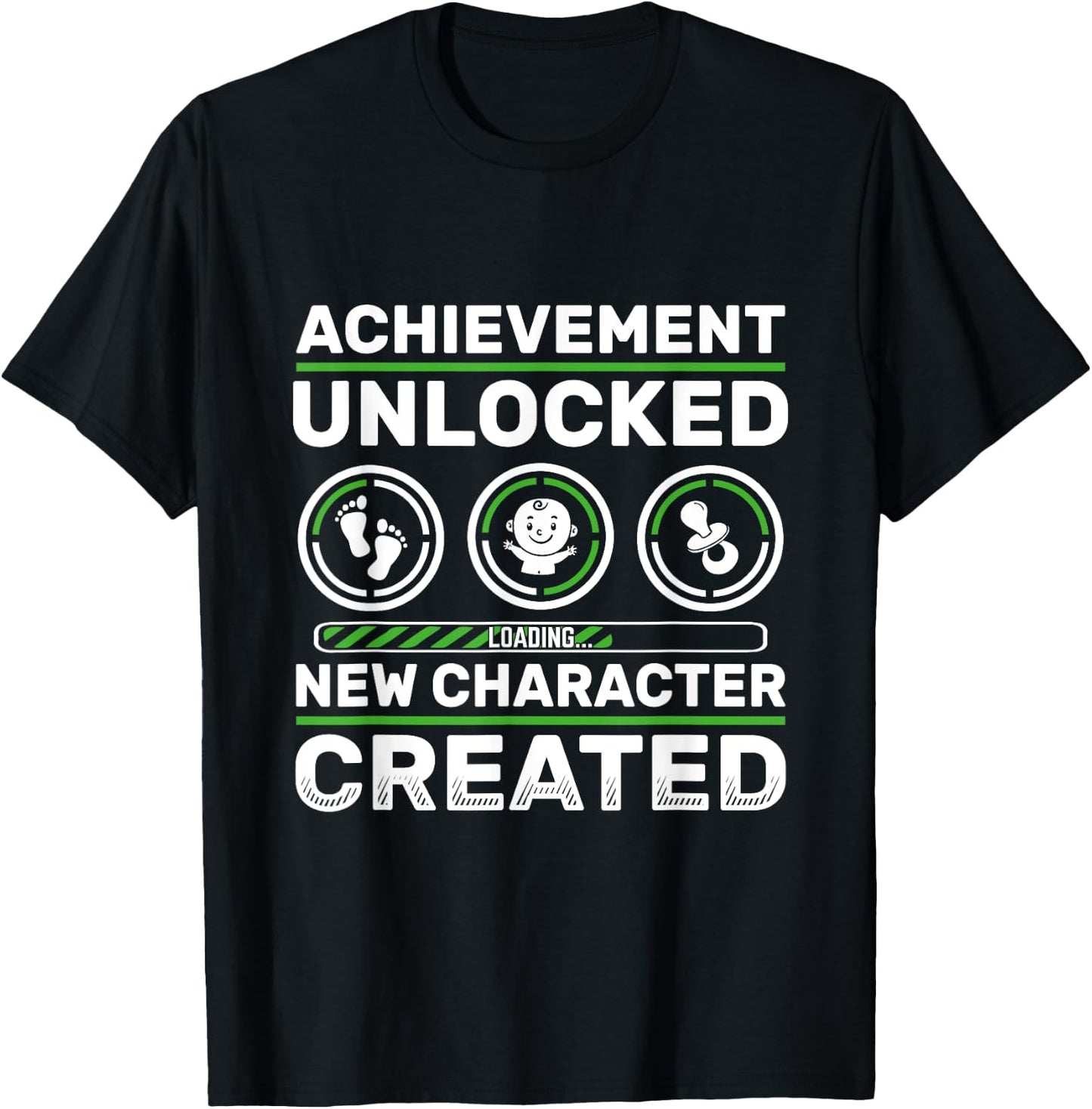 Schwangerschaft verknden Geschenk Zocker New Character Created - Pregnancy Announcement Dad Gamer T-Shirt - T-Shirt | Black