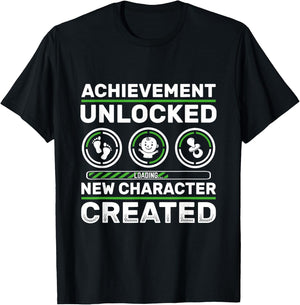 Schwangerschaft verknden Geschenk Zocker New Character Created - Pregnancy Announcement Dad Gamer T-Shirt - T-Shirt | Black