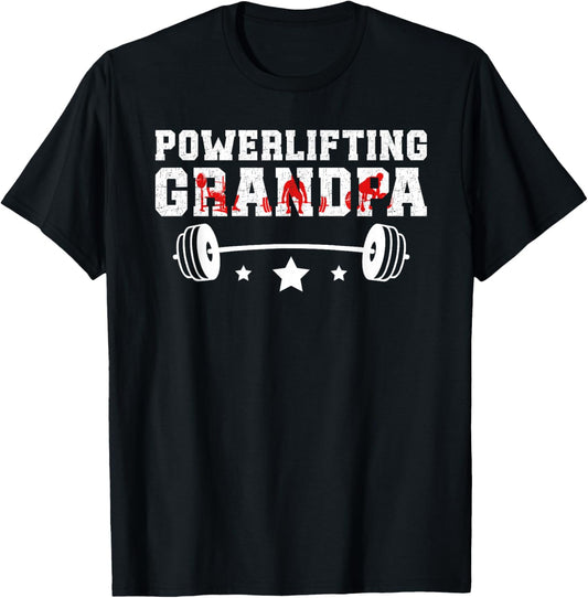 Powerlifting Grandpa Of A Powerlifter Grandfather T-Shirt - T-Shirt | Black