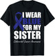 I Wear Blue For My Sister Colorectal Cancer Awareness T-Shirt - T-Shirt | Black