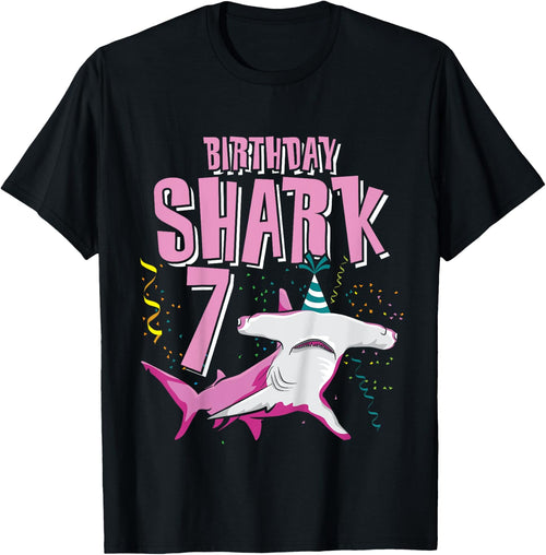 Birthday Shark Shirt 7 Im 7 birthday Shirt Girl Hammerhead