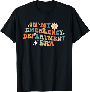 Groovy in My Emergency Department Era funny Er Nurses T-Shirt - T-Shirt | Black