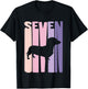 Kids 7 Year Old German Dachshund Lover Birthday Girl T-Shirt - T-Shirt | Black