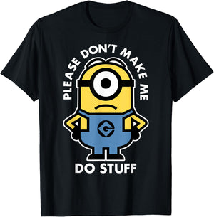 Despicable Me Minions Don't Make Me Do Stuff Portrait T-Shirt - T-Shirt | Black