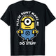 Despicable Me Minions Don't Make Me Do Stuff Portrait T-Shirt - T-Shirt | Black