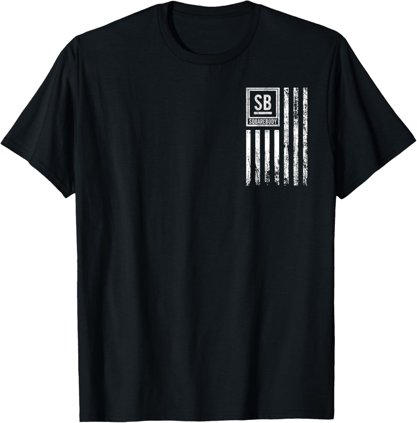 Squarebody Truck C10 Classic USA Flag Squarebody Nation T-Shirt - T-Shirt | Black