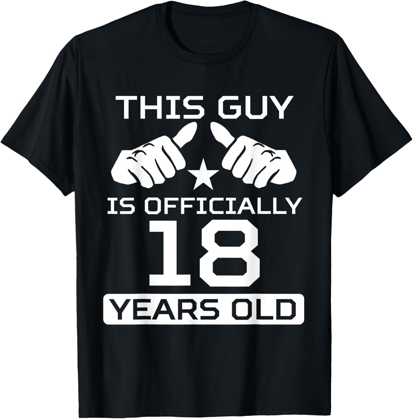 This Guy is Officially 18 Years Old 18th Birthday T-Shirt - T-Shirt | Black