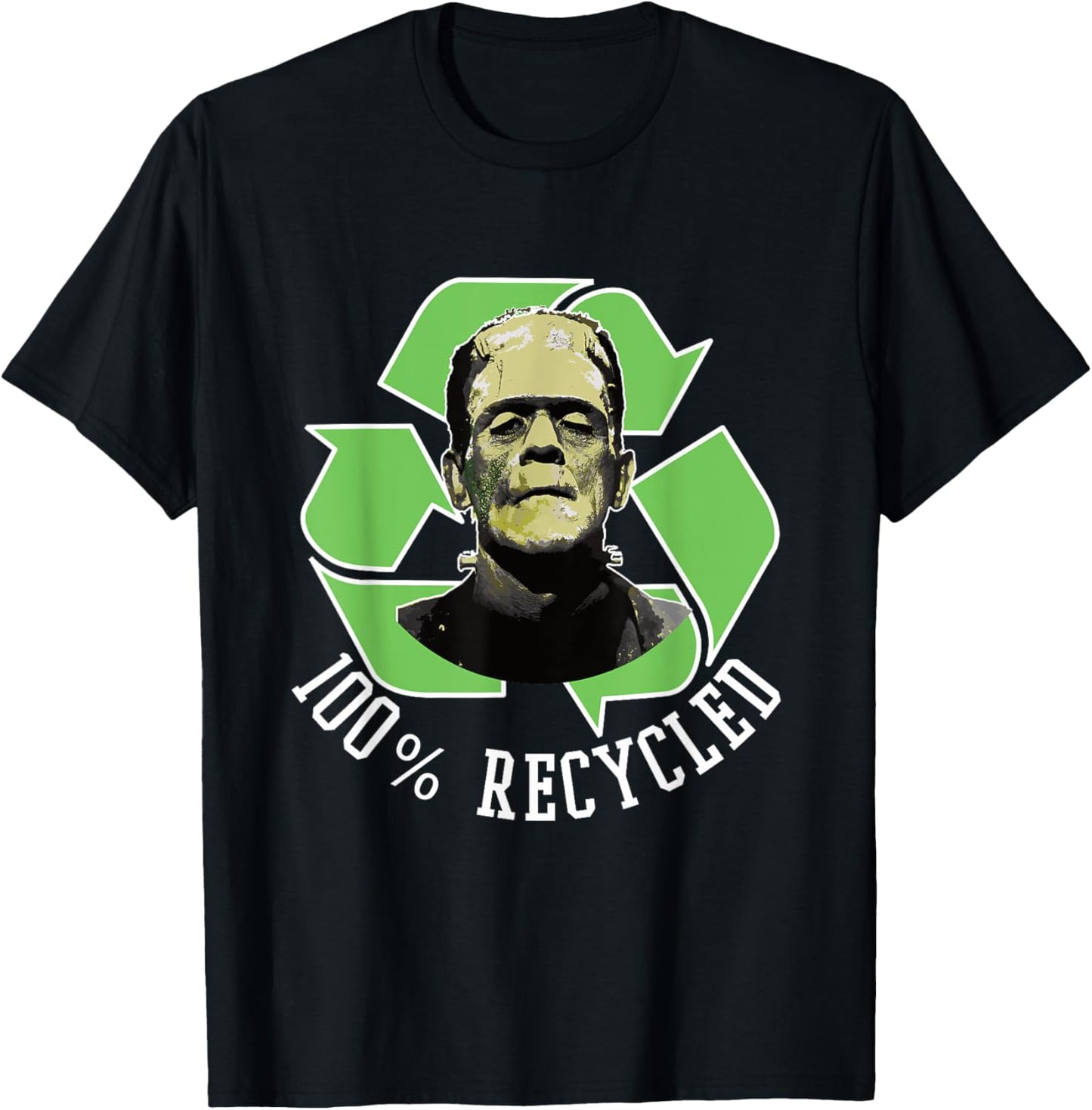 Frankenstein's Monster - 100% Recycled s Funny Halloween T-Shirt - T-Shirt | Black
