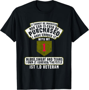 1st Infantry Division Veteran War Soldier The Big Red One T-Shirt - T-Shirt | Black