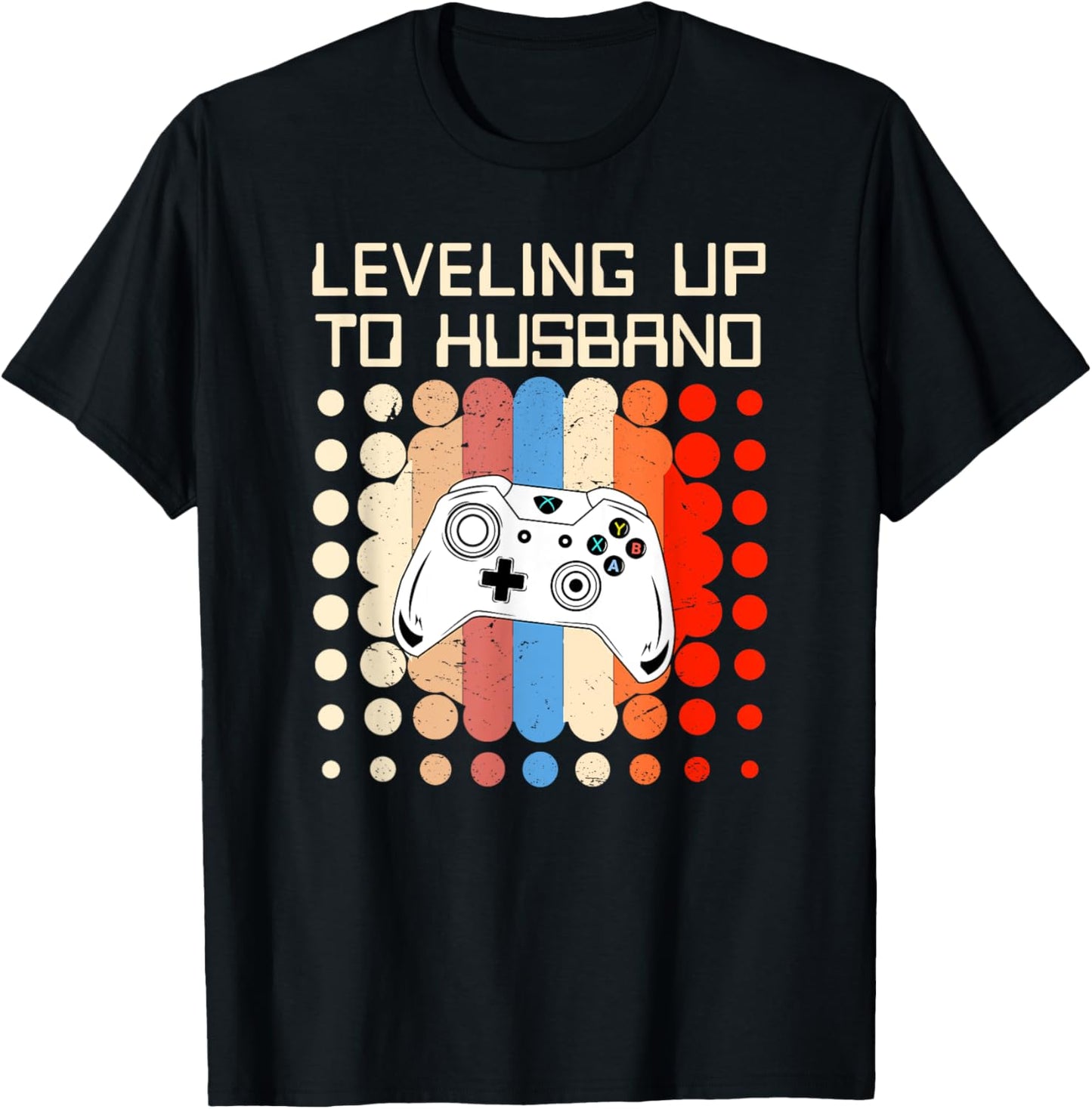 Leveling Up To Future Husband Men Groom To Be Bachelor Party T-Shirt - T-Shirt | Black