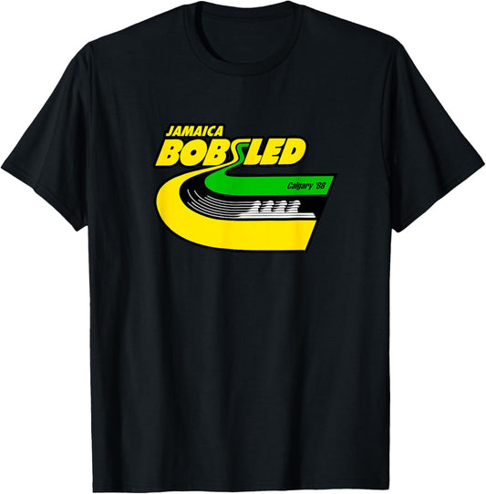 JAMAICA BOBSLED Team Vintage Jamaican Flag Clothing T-Shirt - T-Shirt | Black