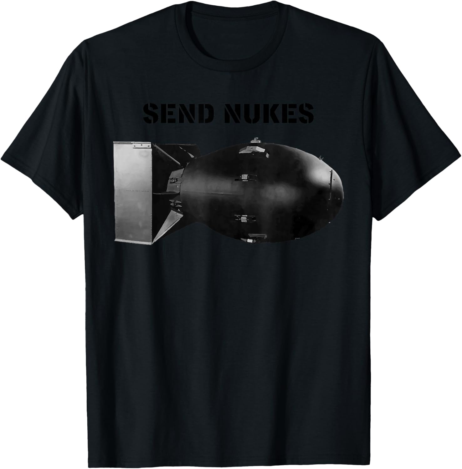 Atomic Bomb "Send Nukes" T-Shirt - T-Shirt | Black