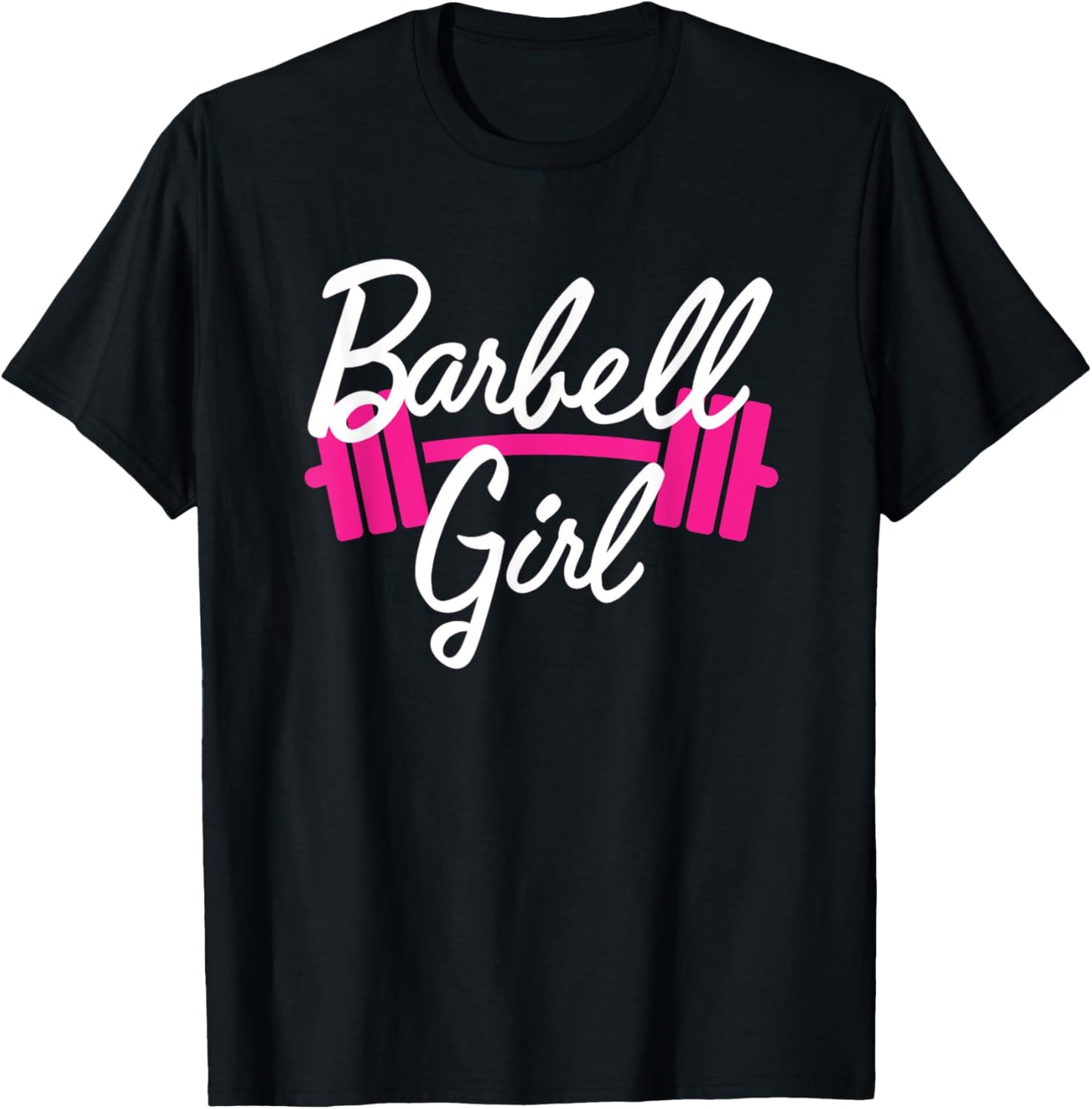Pink Barbell Girl Weightlifting Gym Pump Cover T-Shirt - T-Shirt | Black