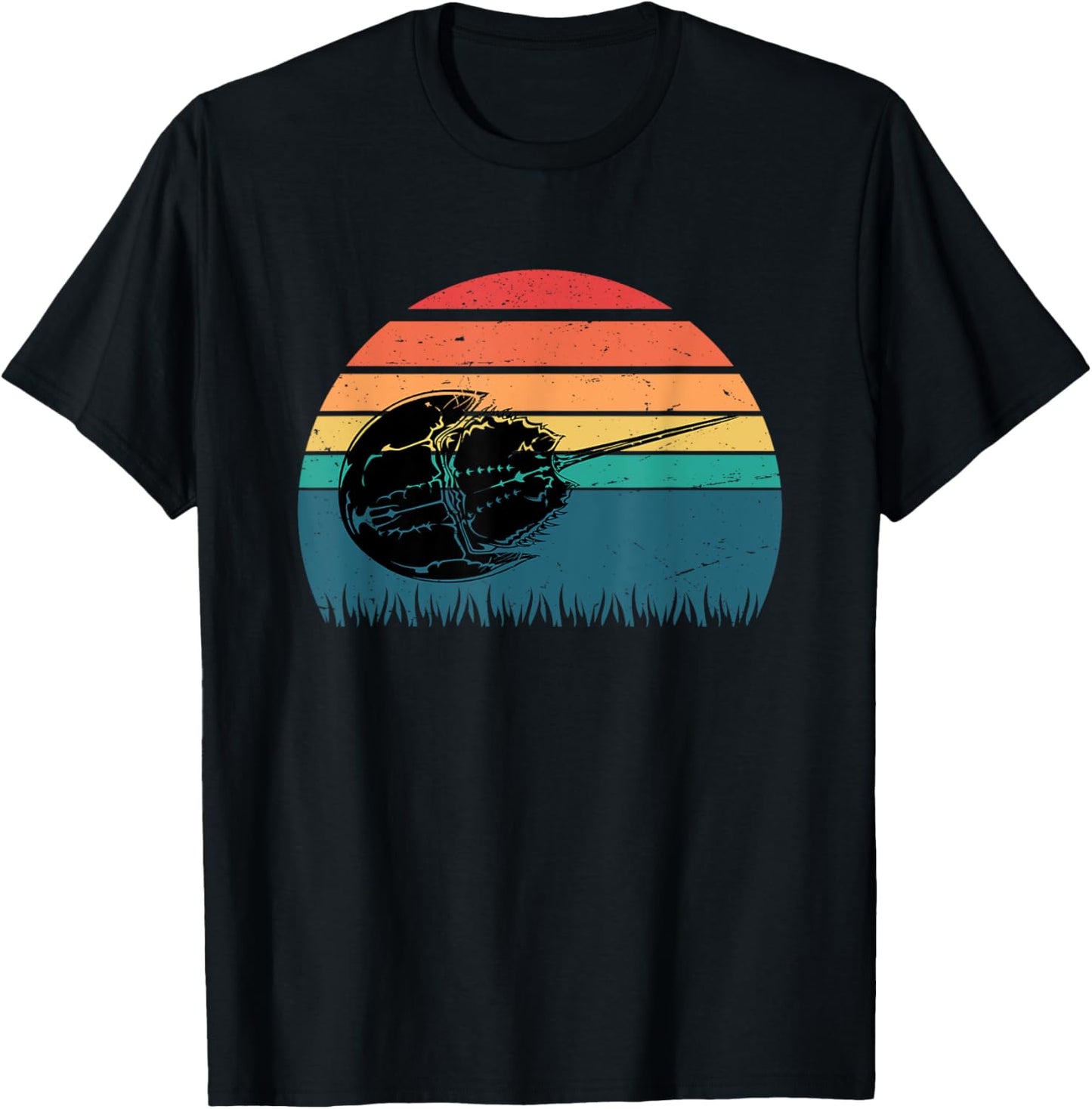 Vintage Horseshoe Crab For Biologist T-Shirt - T-Shirt | Black