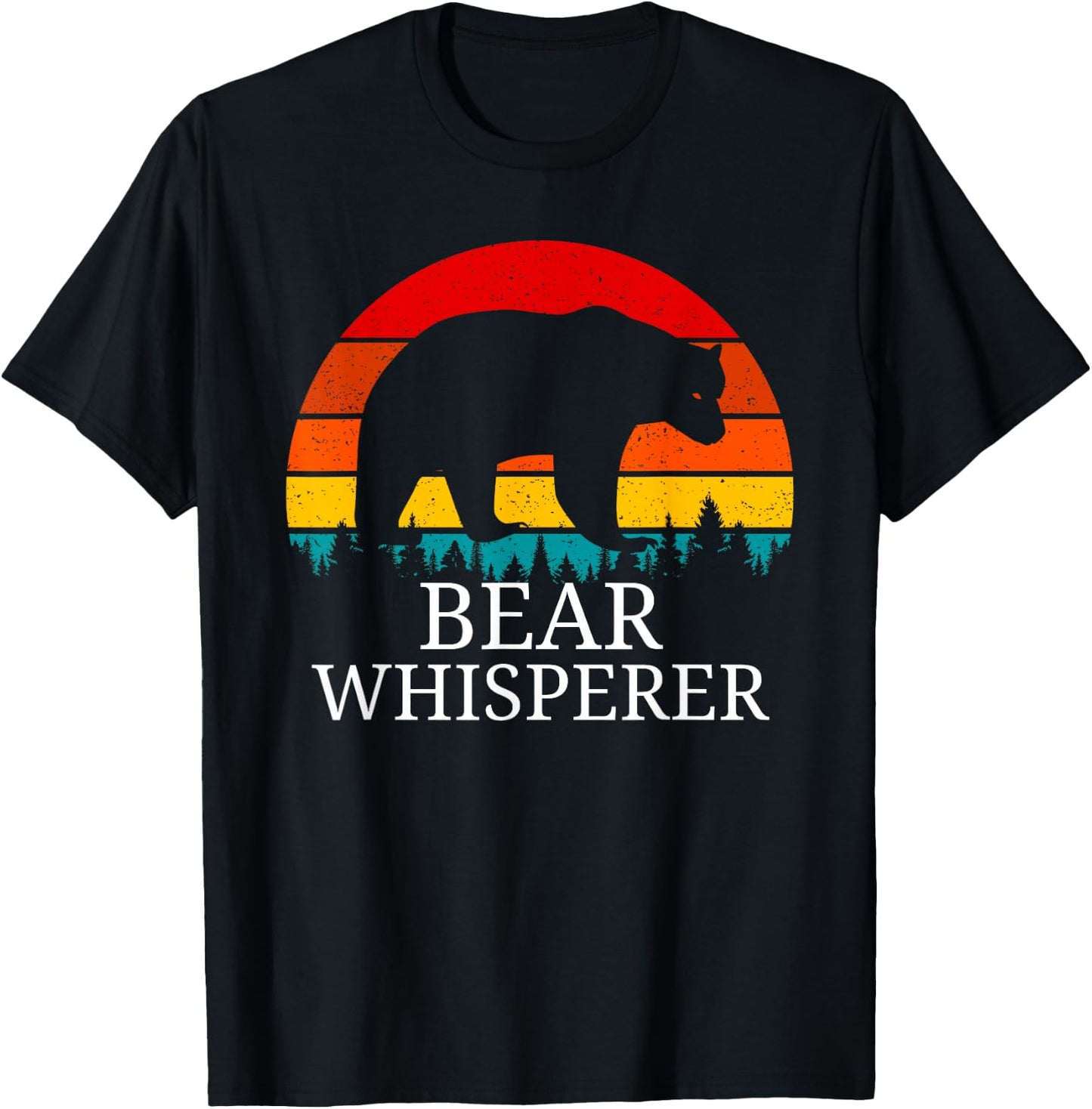Vintage Bear Whisperer Wildlife Animal Bear Lover Gift T-Shirt - T-Shirt | Black