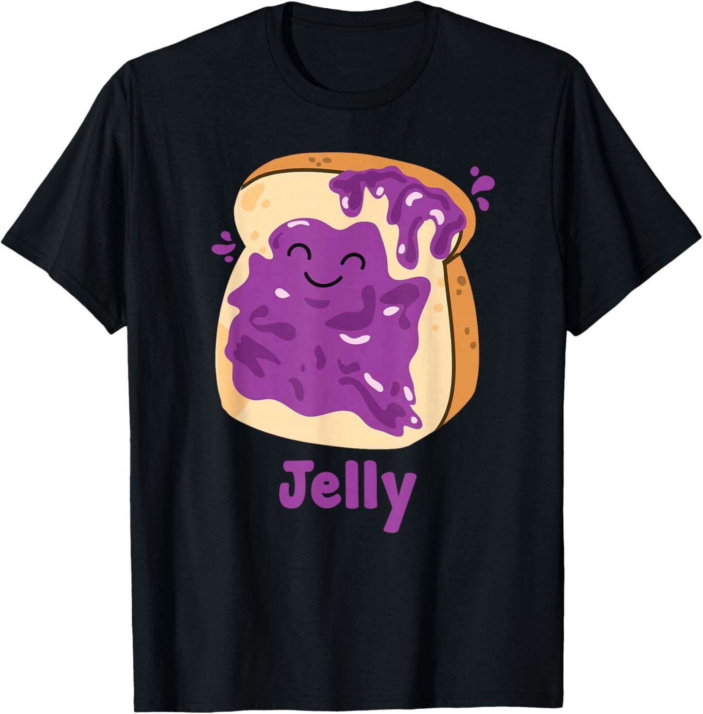 Peanut Butter & Jelly Matching Couple Halloween Best Friends T-Shirt - T-Shirt | Black