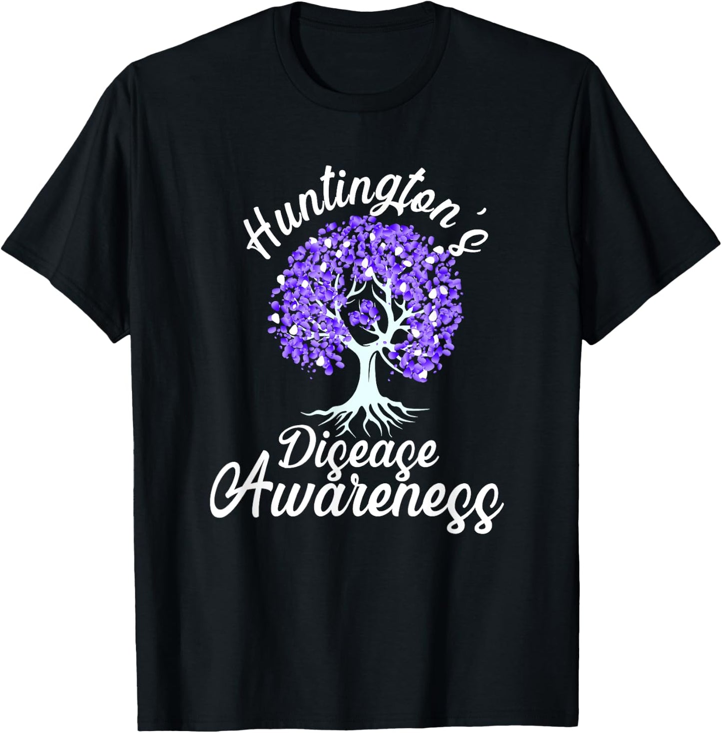 Huntingtons Disease Awareness Warrior Tree Hop T-Shirt - T-Shirt | Black