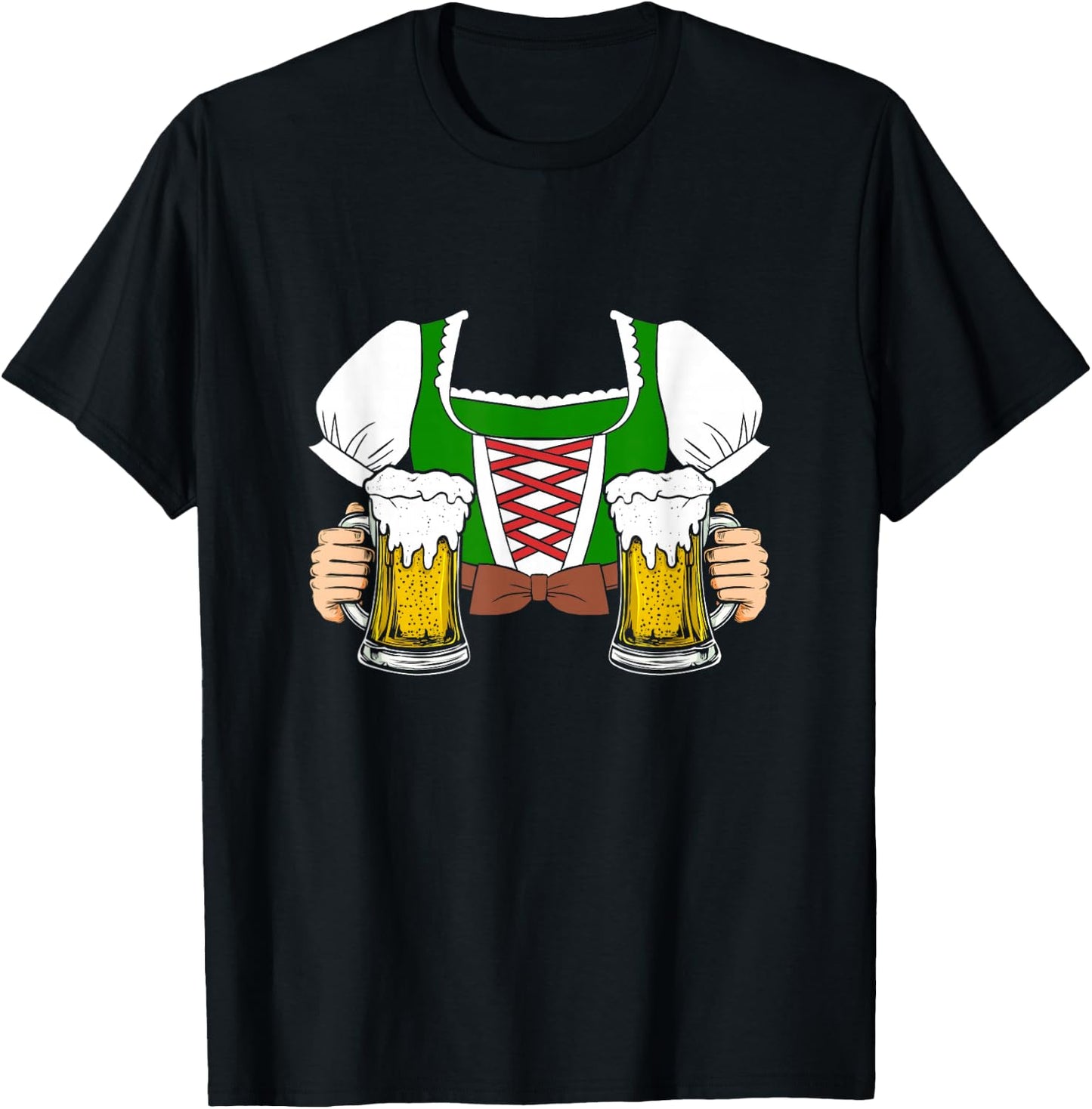 Drindl Costume German Bavarian Oktoberfest Festival Women T-Shirt - T-Shirt | Black