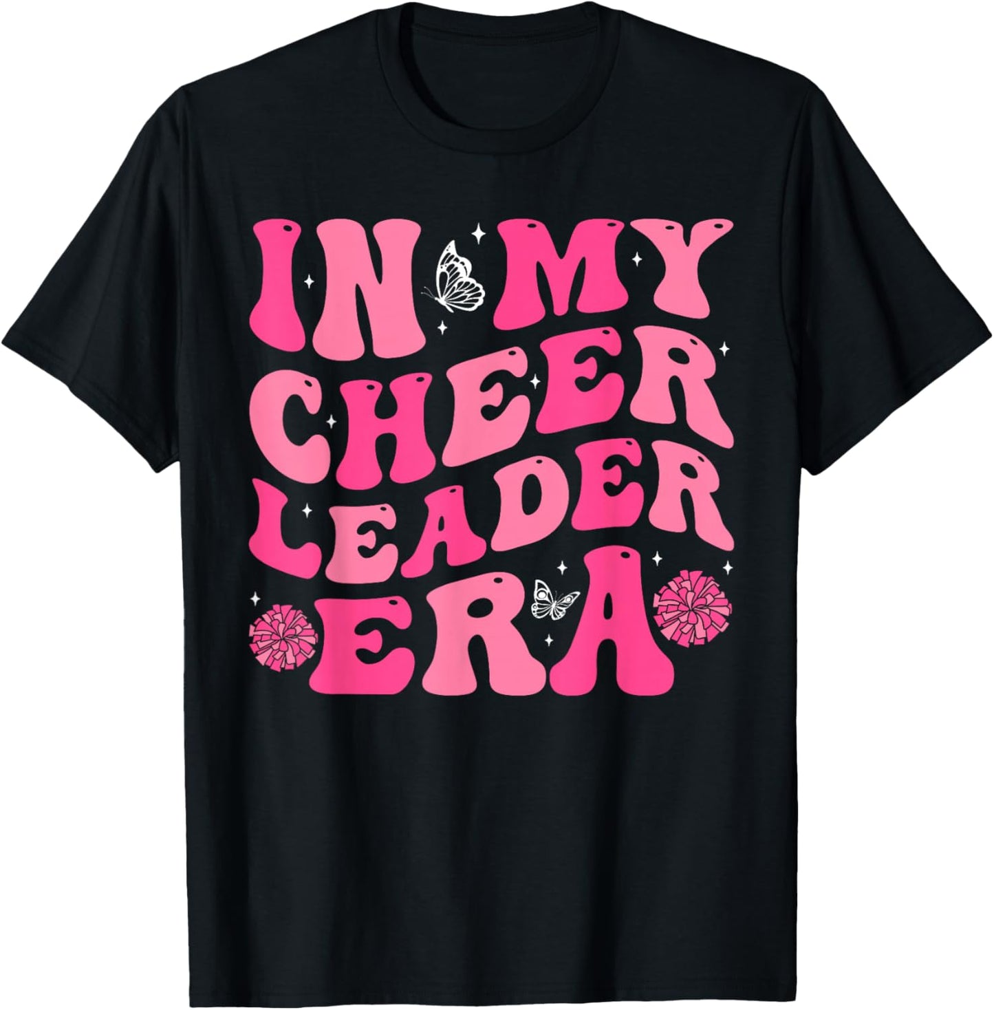 in My Cheerleader Era Cheer Coach Cheerleading Women Girls T-Shirt - T-Shirt | Black