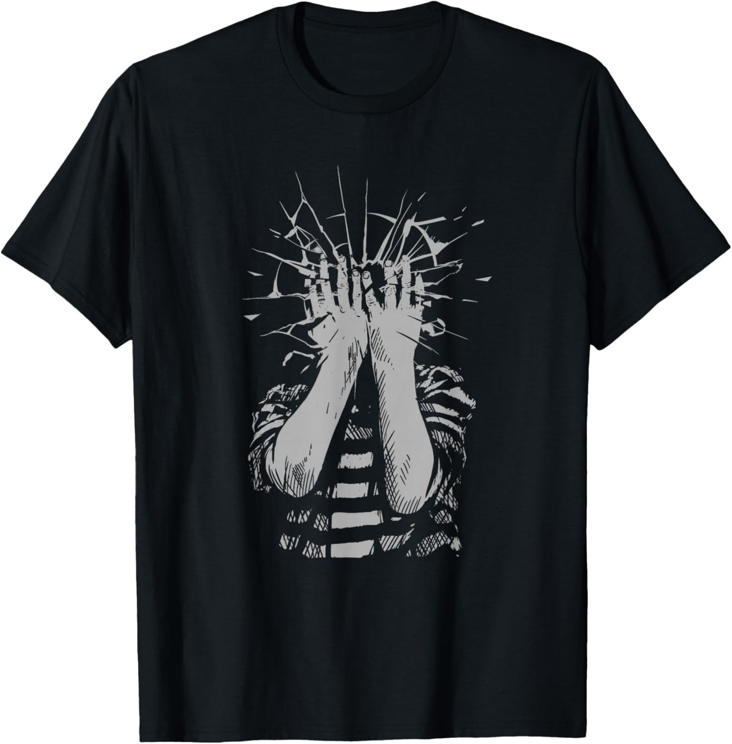 Shattered Emotions Emo Sad Depressing Broken Heart Break Up T-Shirt - T-Shirt | Black
