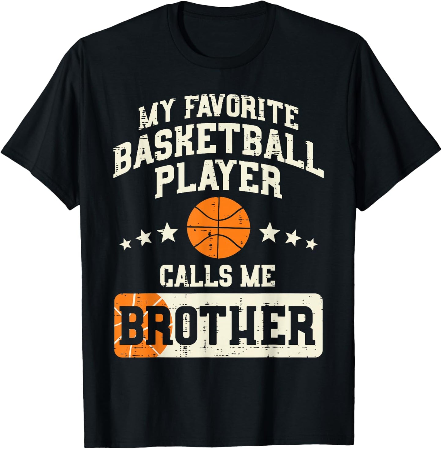 Favorite Basketball Player Brother Family Baller Boys Men T-Shirt - T-Shirt | Black