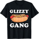 Glizzy Gang Funny Hot Dog Saying Glizzie Gobbler Meme Men Women T-Shirt - T-Shirt | Black