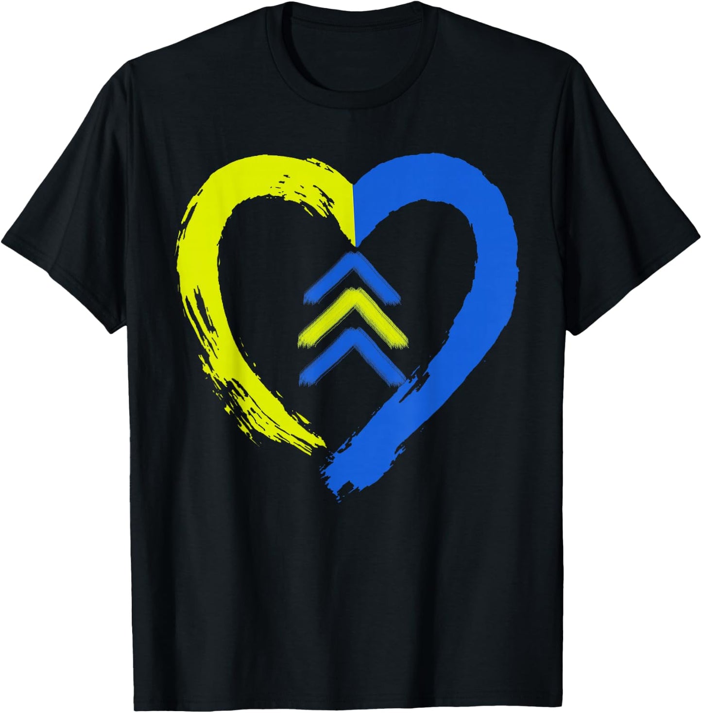 3 Arrows Heart Love Down Syndrome Awareness T-Shirt - T-Shirt | Black