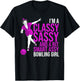 Funny Smart Assy Bowling Girl Gift Classy Bowler Women T-Shirt - T-Shirt | Black