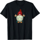 Sarcastic Middle Finger (Men & Women) Funny Garden Gnome T-Shirt - T-Shirt | Black