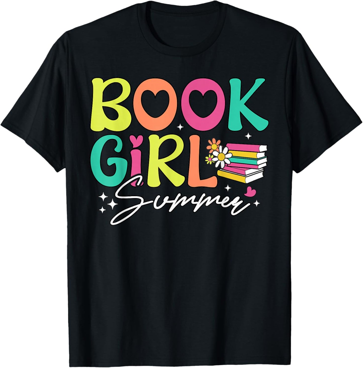 Groovy Book Girl Summer Books Reading Bookish Beach Women T-Shirt - T-Shirt | Black