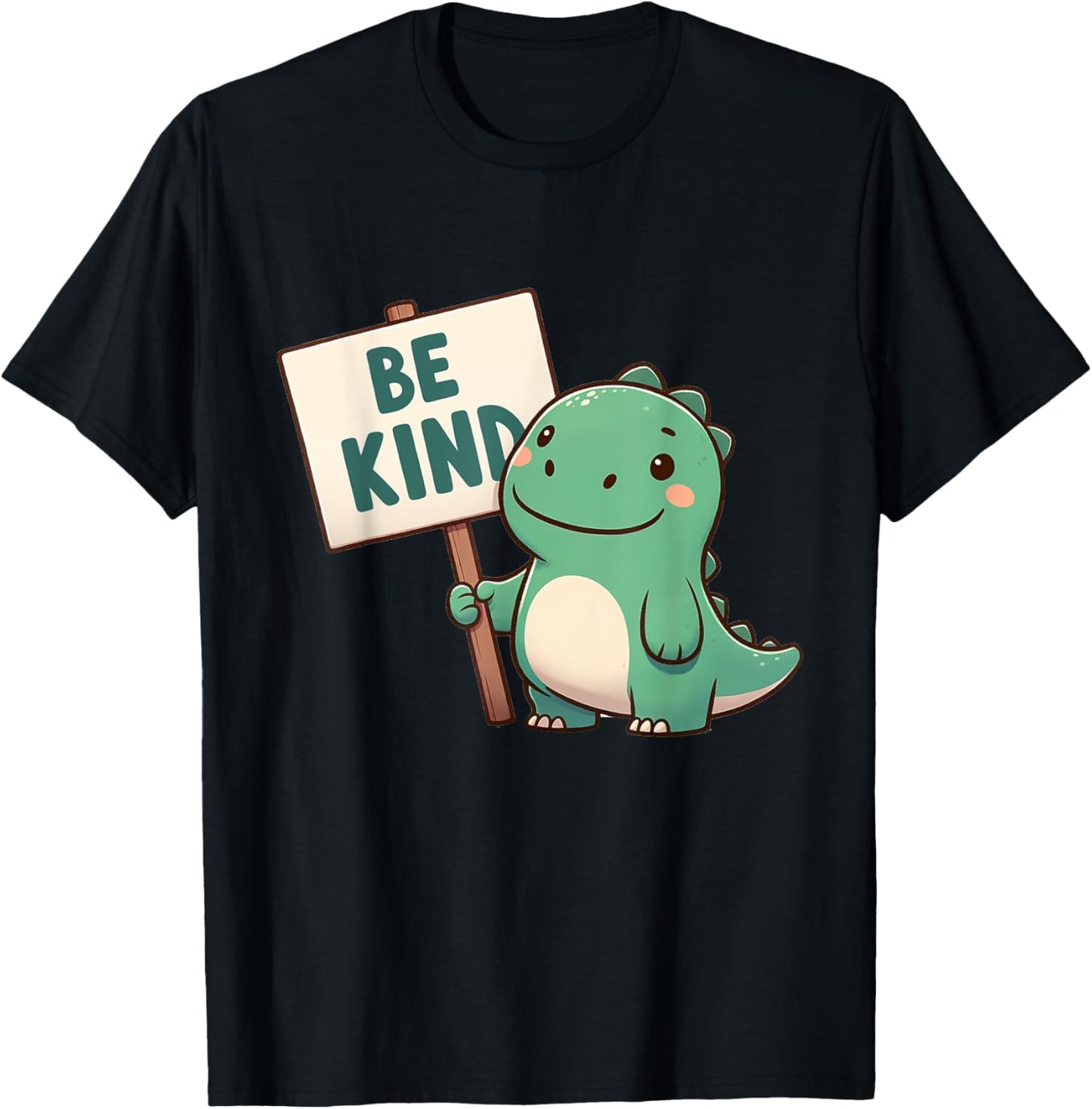 Be Kind Teacher Anti-Bullying Dino Kindness Women Men Boys T-Shirt - T-Shirt | Black
