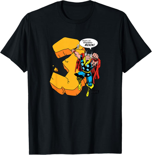 Kids Thor - 3rd Birthday T-Shirt - T-Shirt | Black