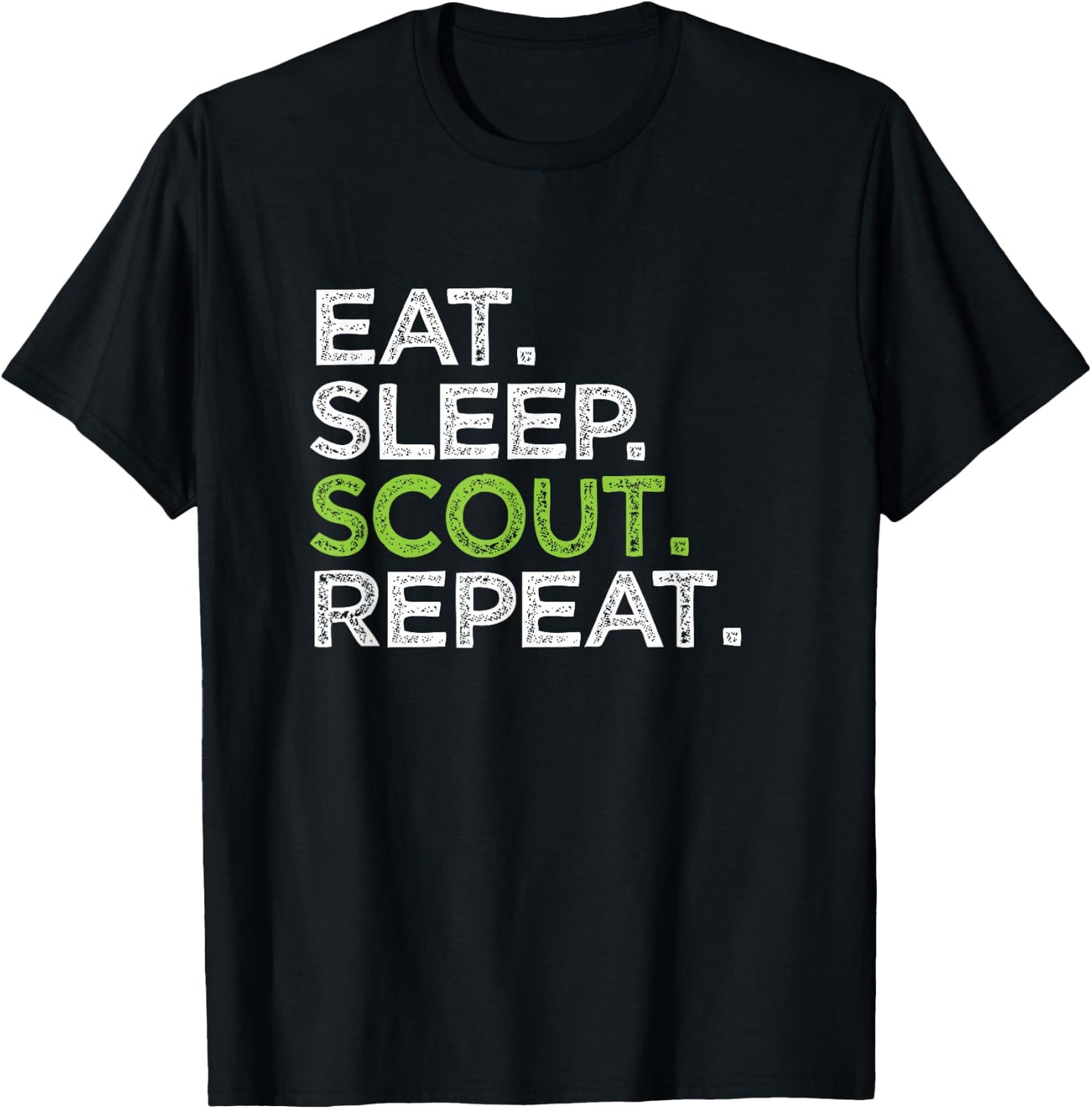 Cool Eat Sleep Scout Repeat Cub Love Scouting Leader T-Shirt - T-Shirt | Black