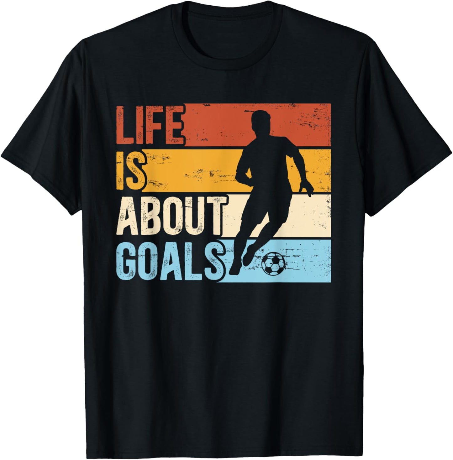 Soccer Funny Life Is About Goals Boys T-Shirt - T-Shirt | Black