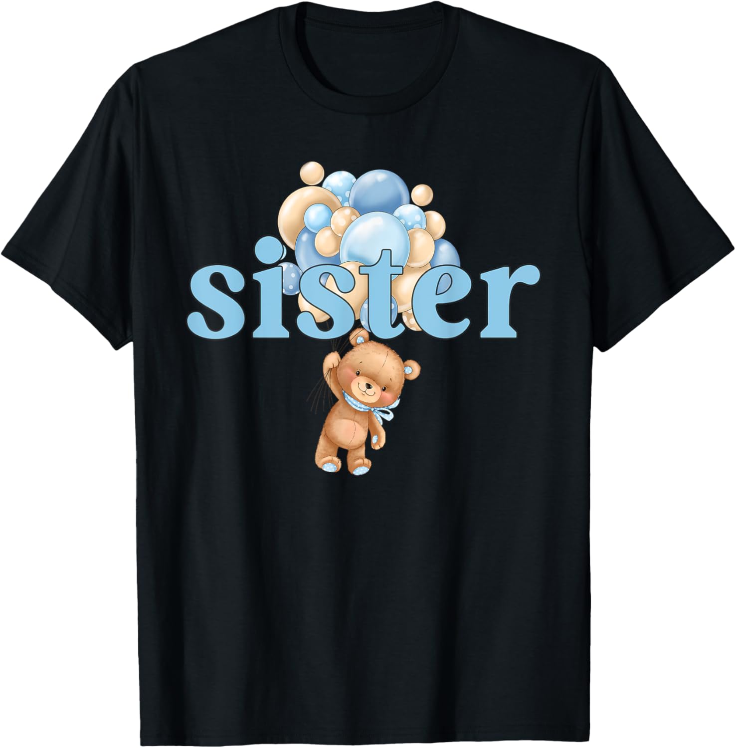 Sister Teddy Bear 1st Birthday Boy Family Matching T-Shirt - T-Shirt | Black