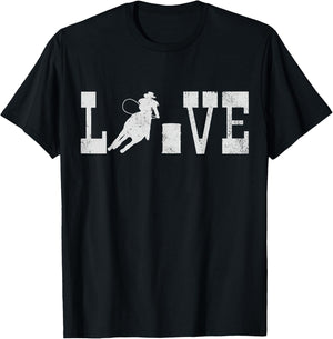Barrel Racing Love Vintage Gift T-Shirt - T-Shirt | Black