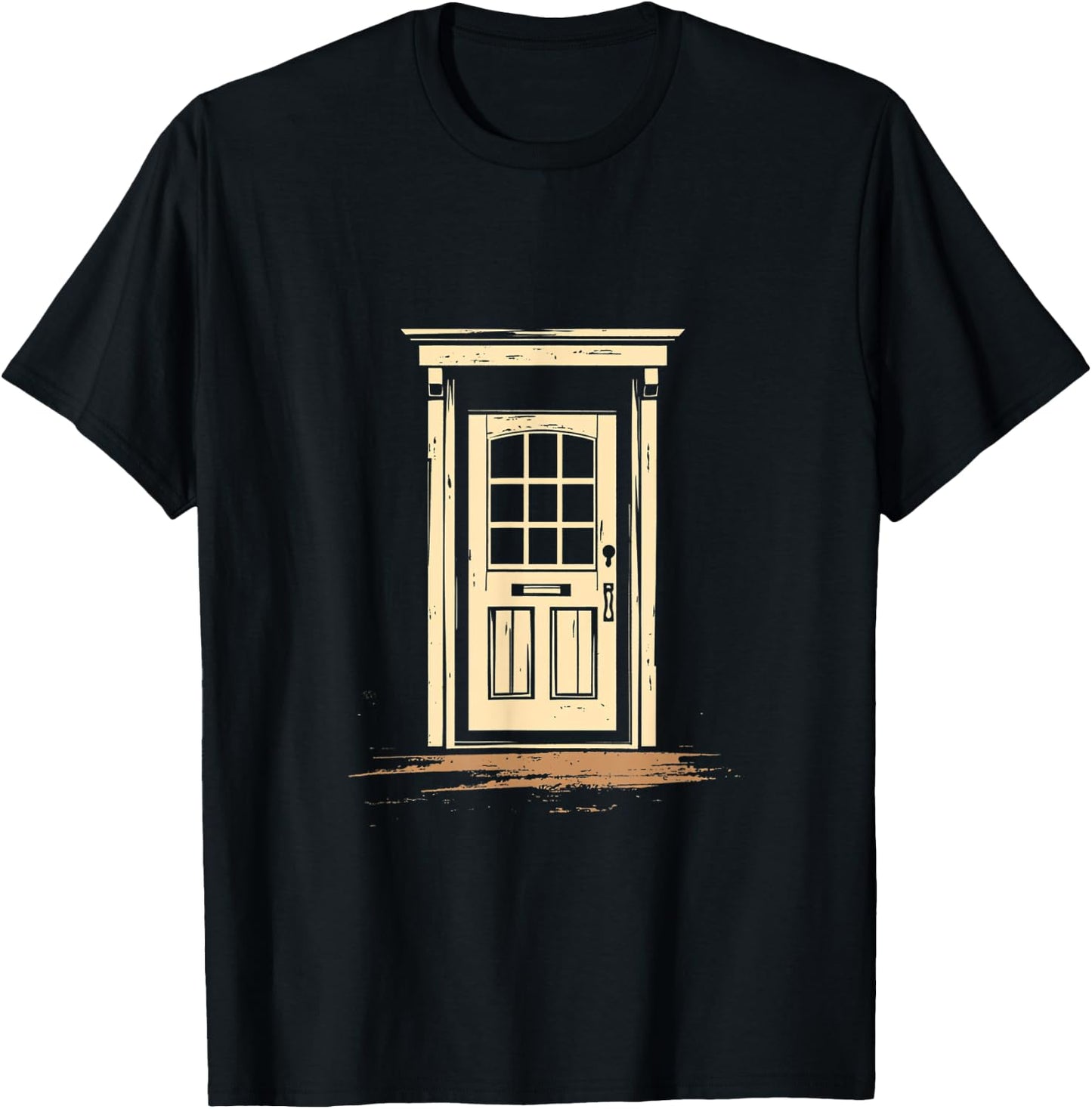 Vintage Front Door Architecture T-Shirt - T-Shirt | Black