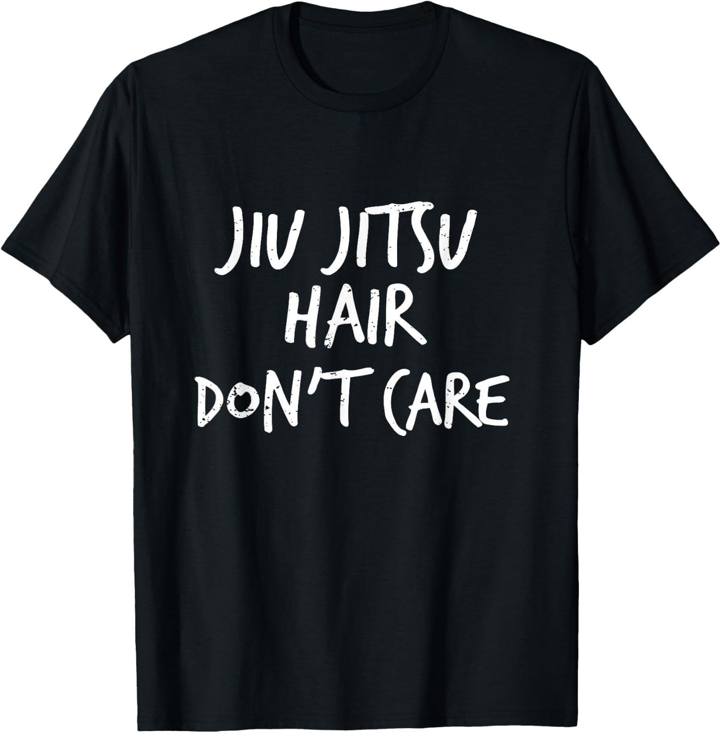 Jiu Jitsu Hair Don't Care Cool Combat BJJ MMA Girl Gift T-Shirt - T-Shirt | Black