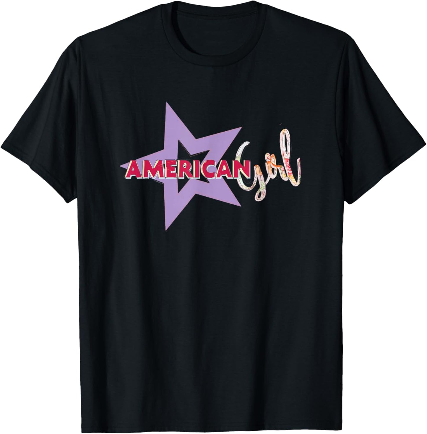 American Girl - Y2K Logo T-Shirt - T-Shirt | Black