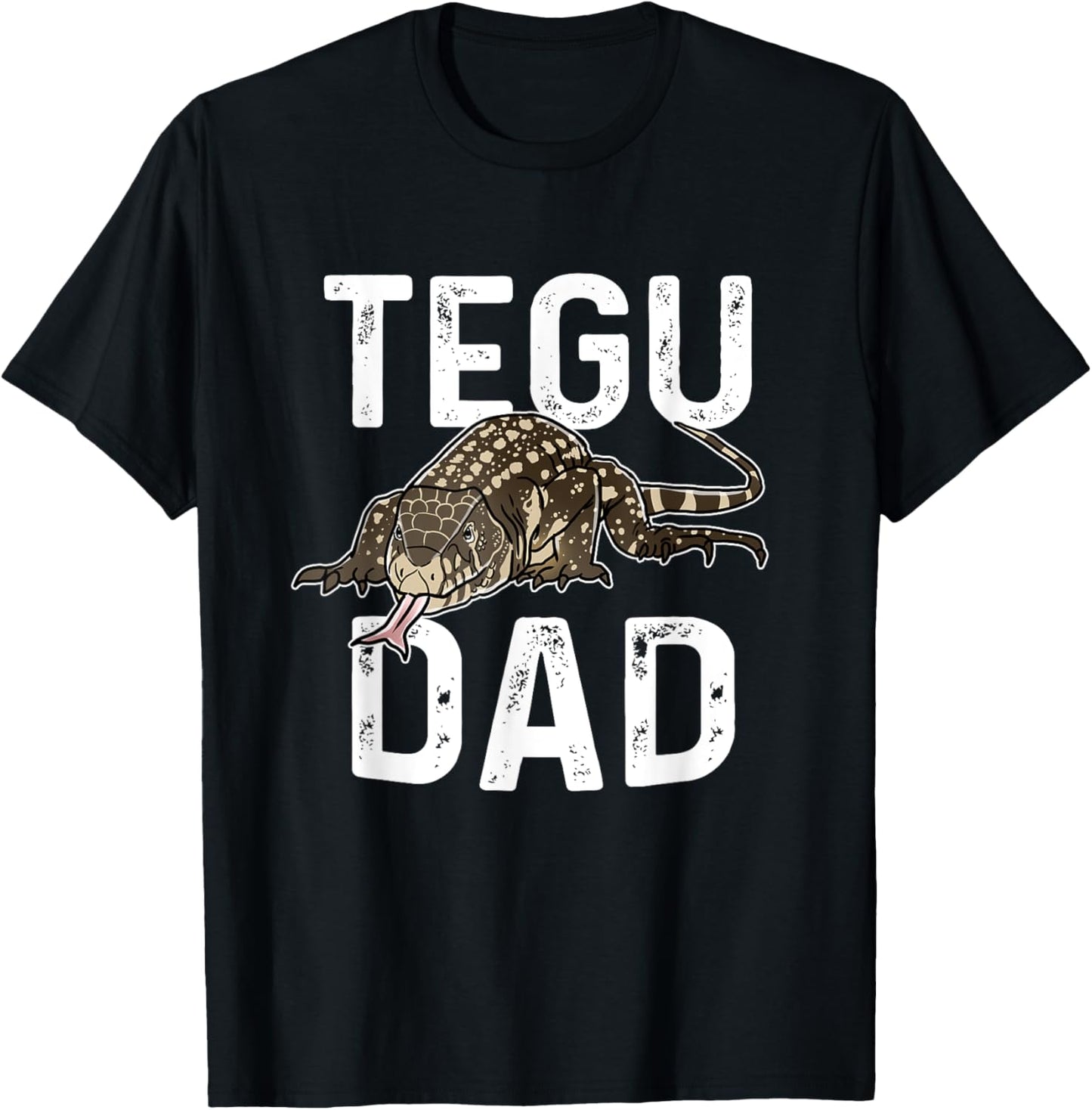 Funny Argentine Black and White Tegu Dad Gift Giant Lizard T-Shirt - T-Shirt | Black