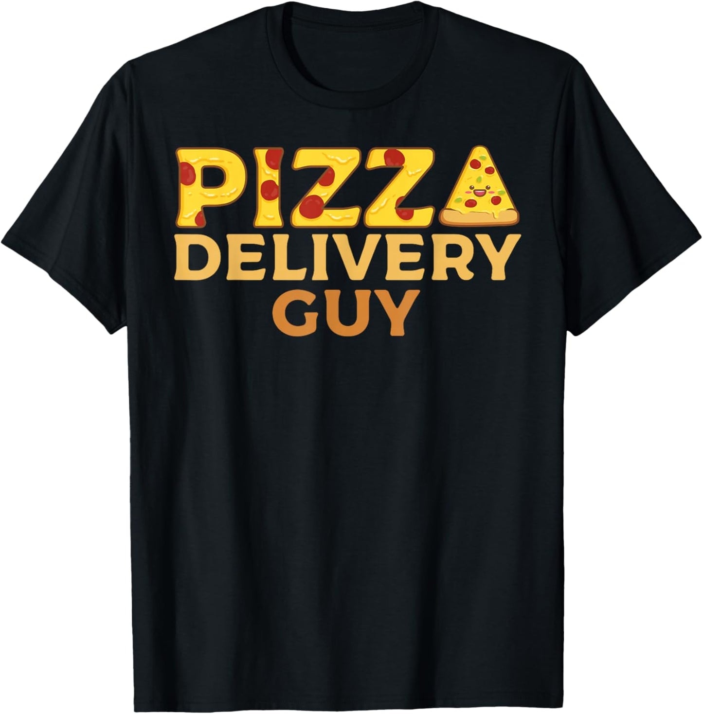 Pizza Delivery Guy Italian Funny Foodie Pun Costume Apparel T-Shirt - T-Shirt | Black