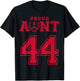 Custom Proud Football Aunt Number 44 R Personalized T-Shirt - T-Shirt | Black
