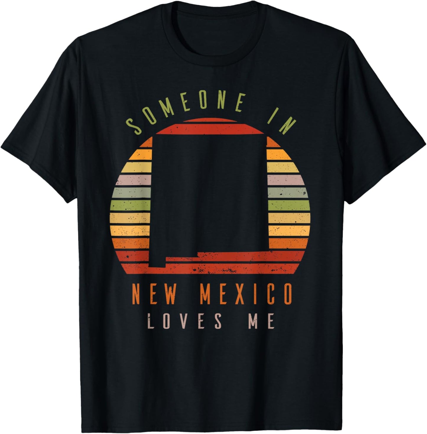 Someone In New Mexico Loves Me Vintage State Retro T-Shirt - T-Shirt | Black