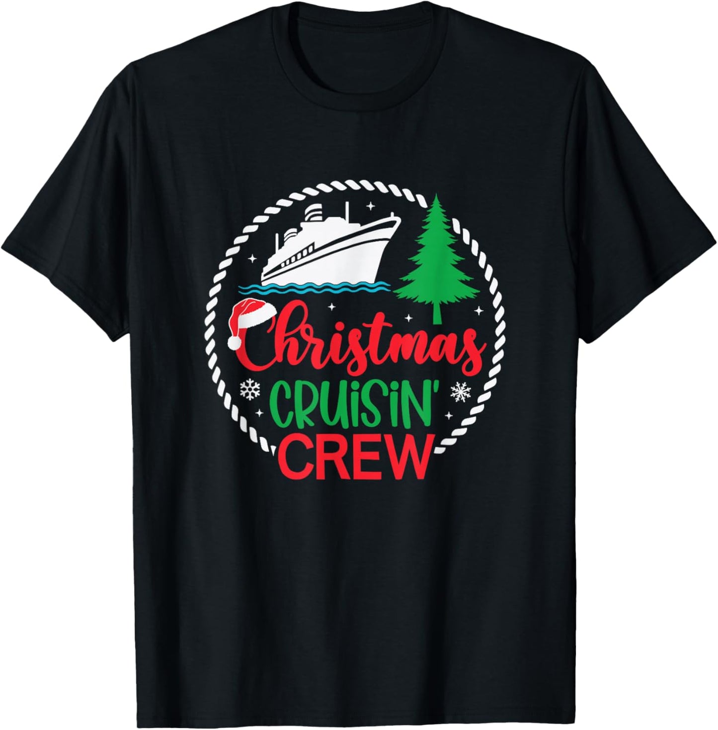 Christmas Cruise Squad Family Vacation Matching Family Funny T-Shirt - T-Shirt | Black