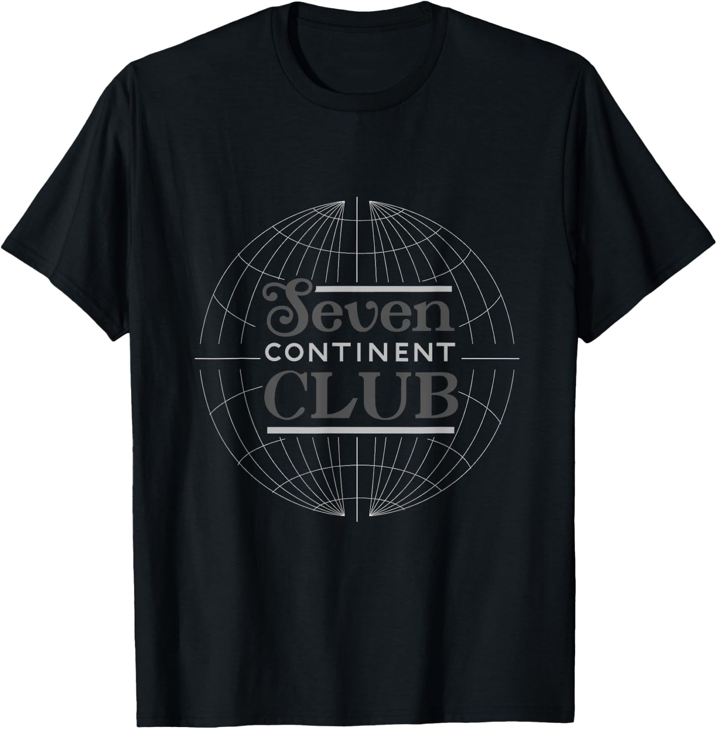 Seven Continent Club Black T-Shirt - T-Shirt | Black
