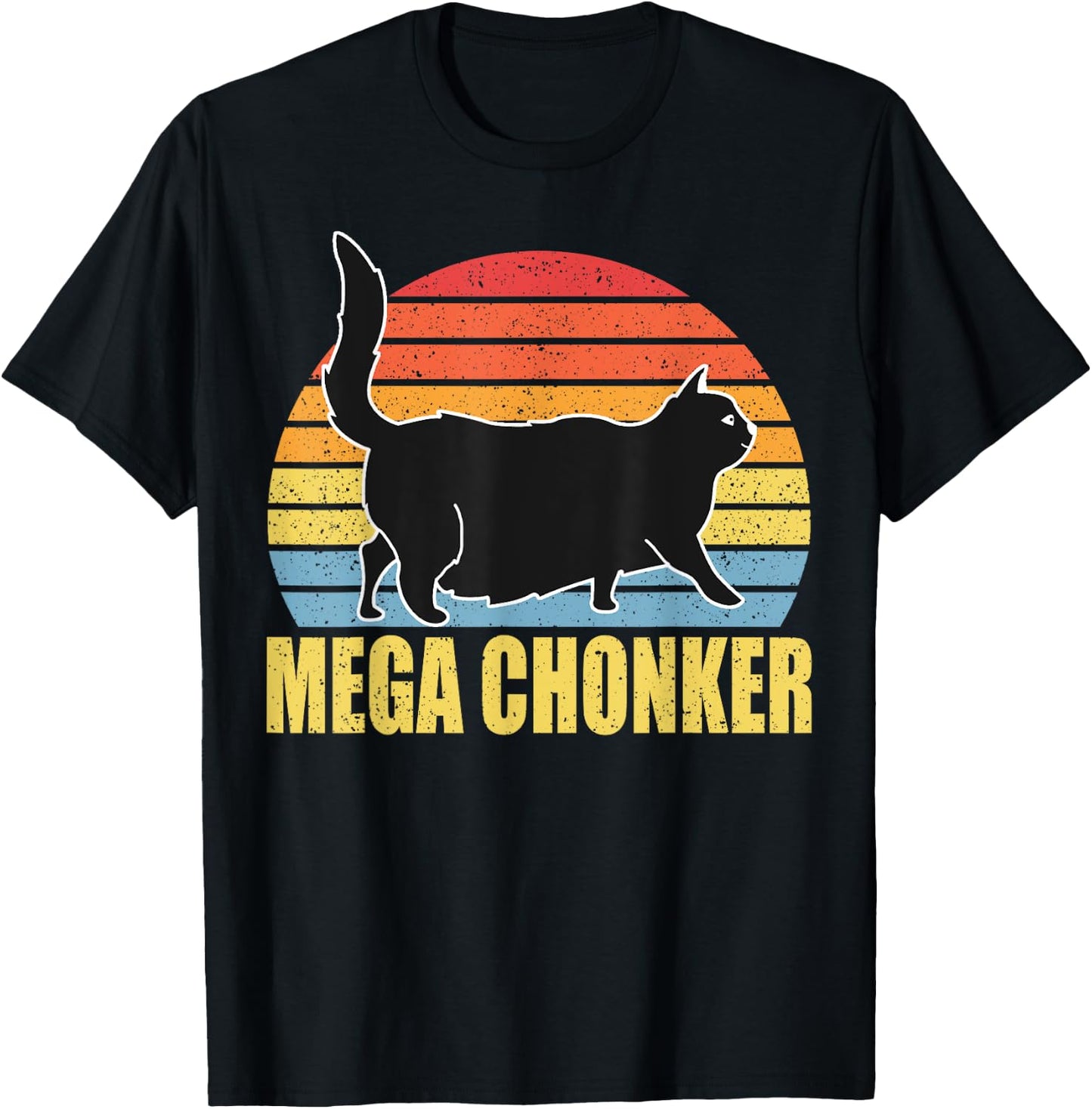 Mega Chonker Chonk Funny Fat Cats Meme Gifts Men T-Shirt - T-Shirt | Black